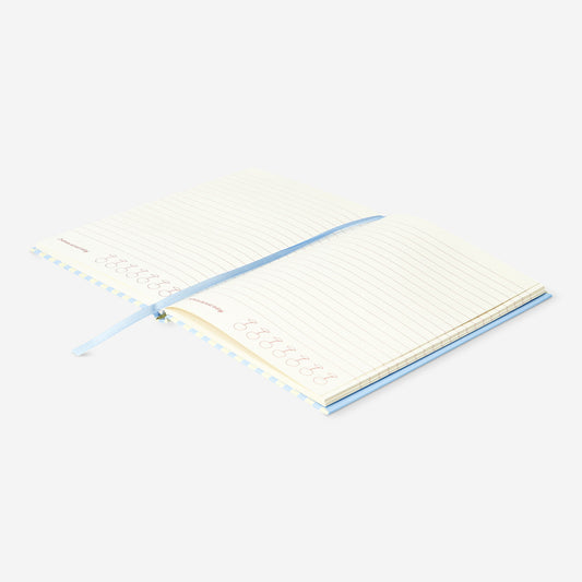 A5 lined notebook with cherry cover