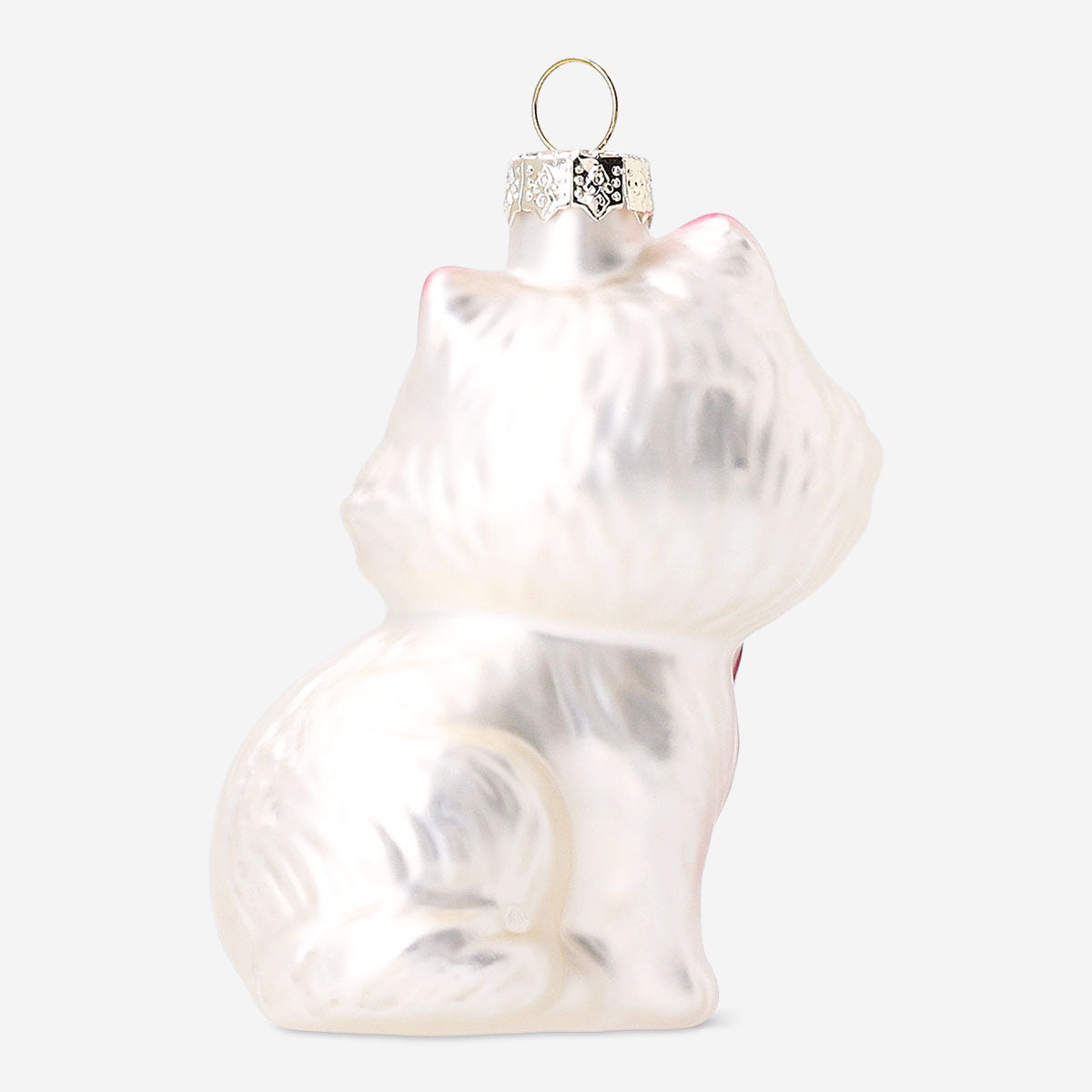 White ceramic cat figurine from Flying Tiger Copenhagen, decorative home accessory with a sleek, minimalist design.