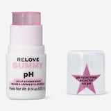 Flying Tiger Copenhagen Relove Jelly Blush in PH reactive shade, featuring a soft, gel-like personal care product in a clear container.