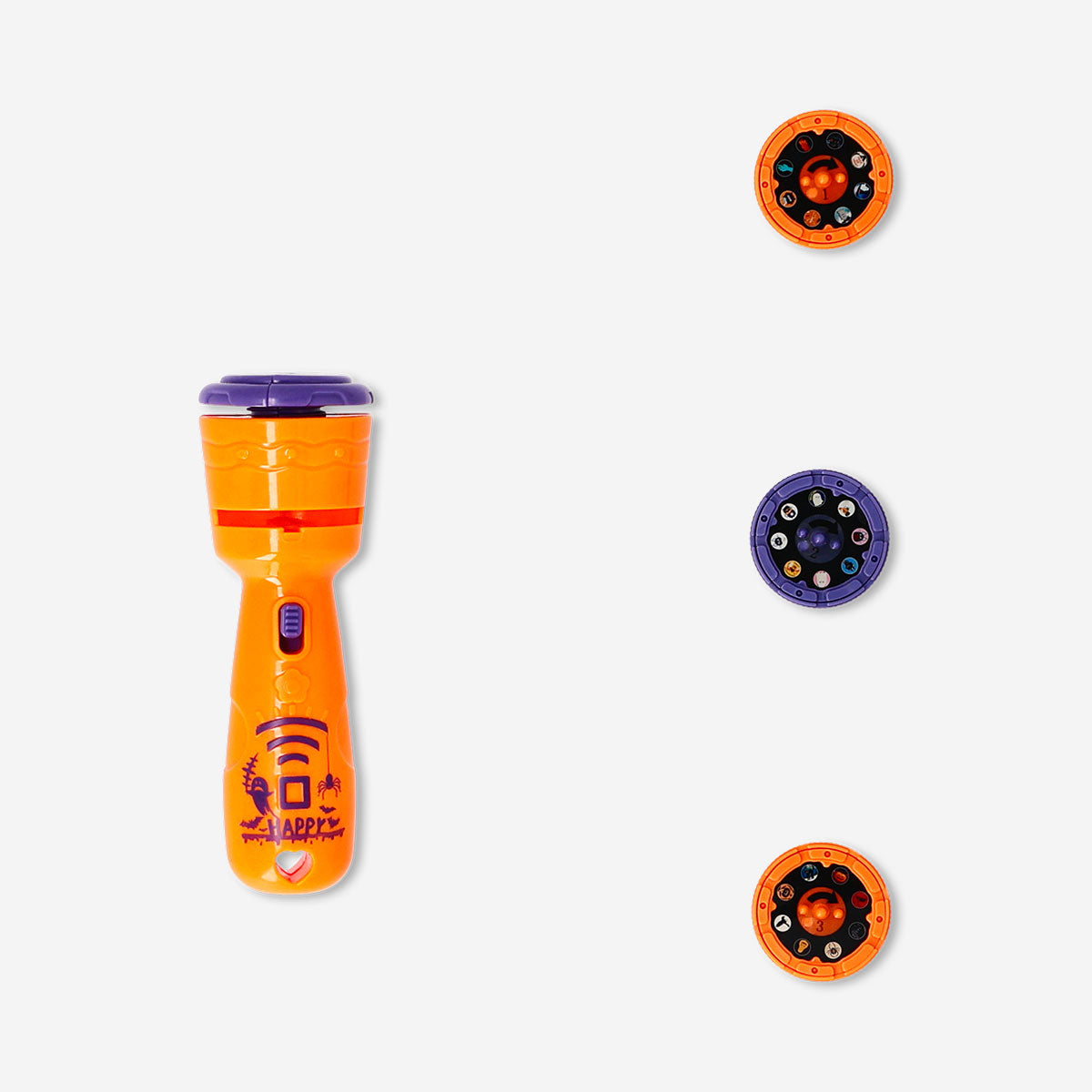 Flying Tiger Copenhagen projector torch toy displaying 24 Halloween images, ideal for festive decorations and spooky fun.