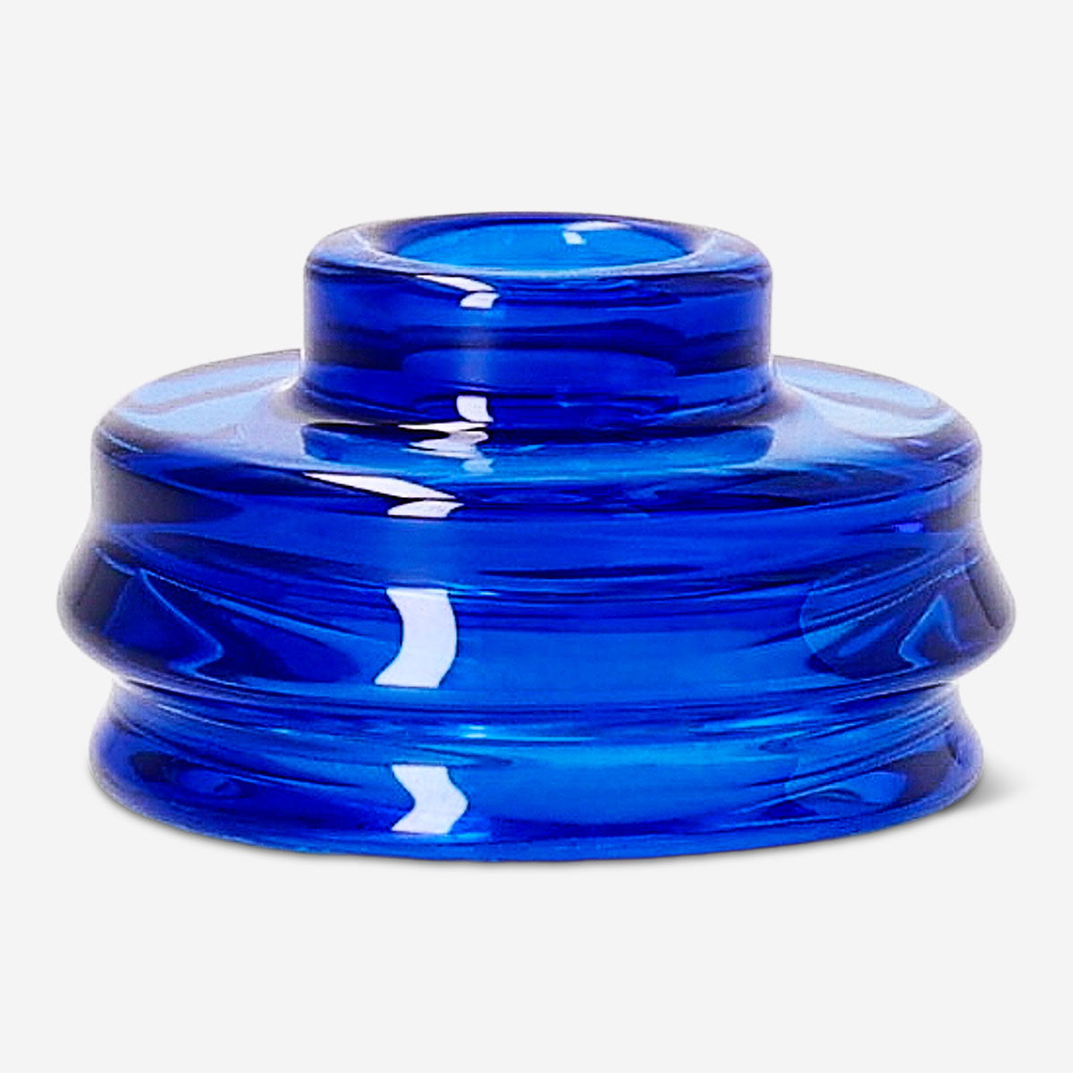 Blue 2-in-1 candle holder from Flying Tiger Copenhagen, 7 cm tall, designed for home decor with modern style and versatile use.