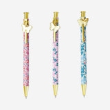Ballpoint pens with butterfly toppers - 3 pcs