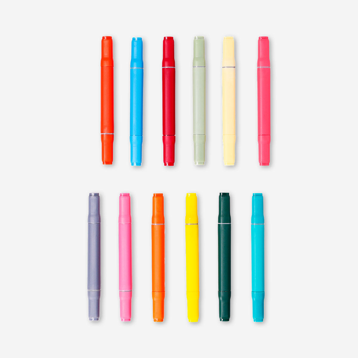 Set of 30 Flying Tiger Copenhagen twin hobby markers in a box, featuring vibrant colors and dual tips for versatile art projects.