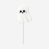 Flying Tiger Copenhagen ghost-shaped marshmallow on a stick, a fun white marshmallow treat for snacking or decorating.