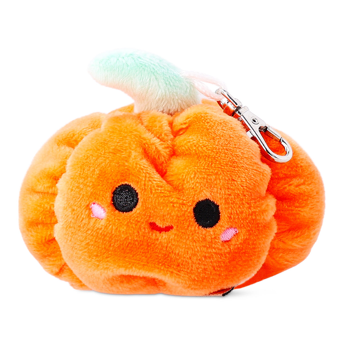 Flying Tiger Copenhagen plush pumpkin keychain toy with soft, orange pumpkin design and attached keyring.