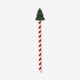 Flying Tiger Copenhagen Christmas tree topper pencil, office-themed holiday decor with festive design for holiday decoration.