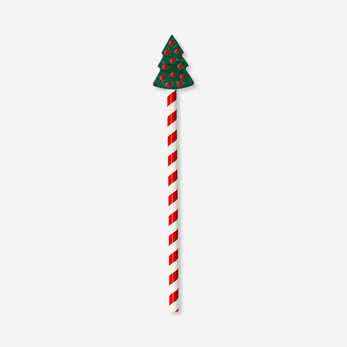 Flying Tiger Copenhagen Christmas tree topper pencil, office-themed holiday decor with festive design for holiday decoration.