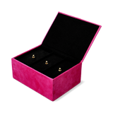 Pink velvet fridge jewellery storage
