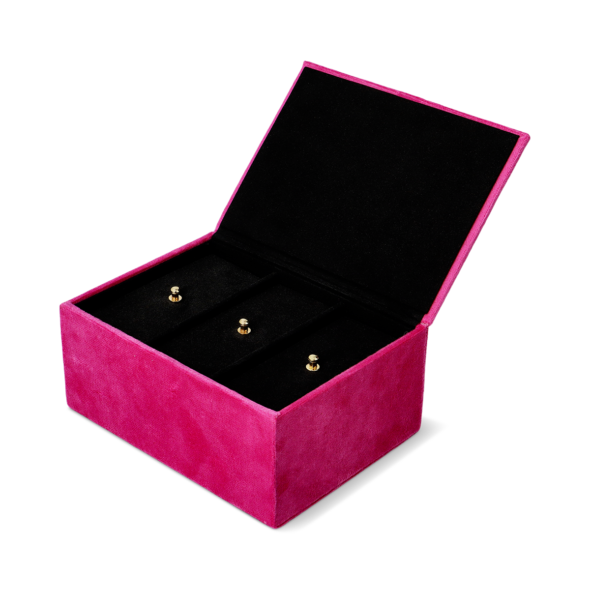 Pink velvet fridge jewellery storage