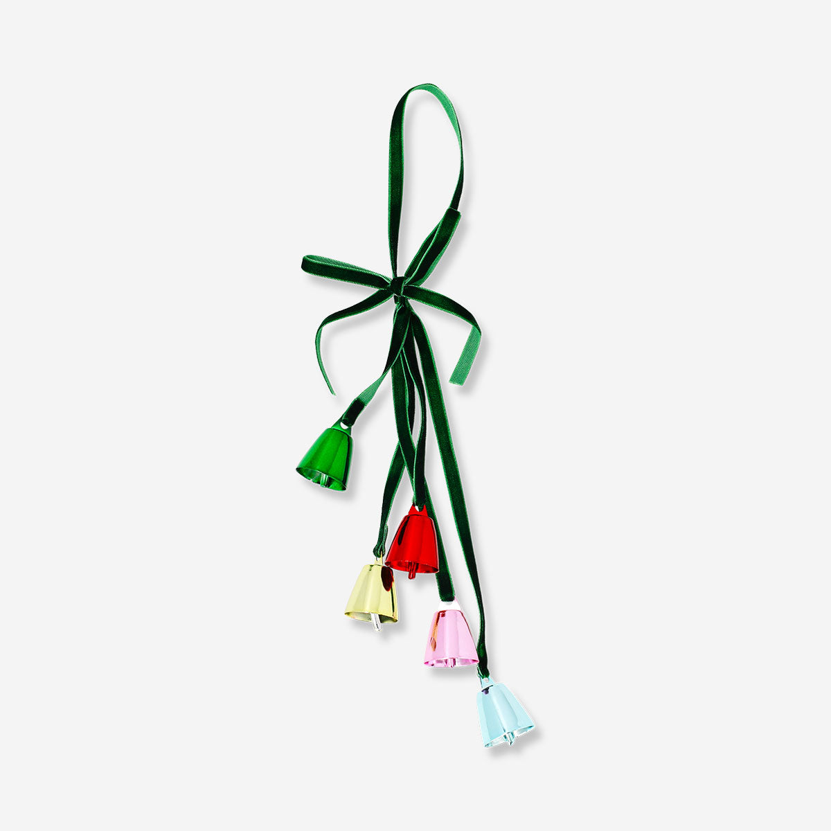 Flying Tiger Copenhagen bell garland for home decor, featuring colorful bell-shaped ornaments hanging in a festive arrangement.