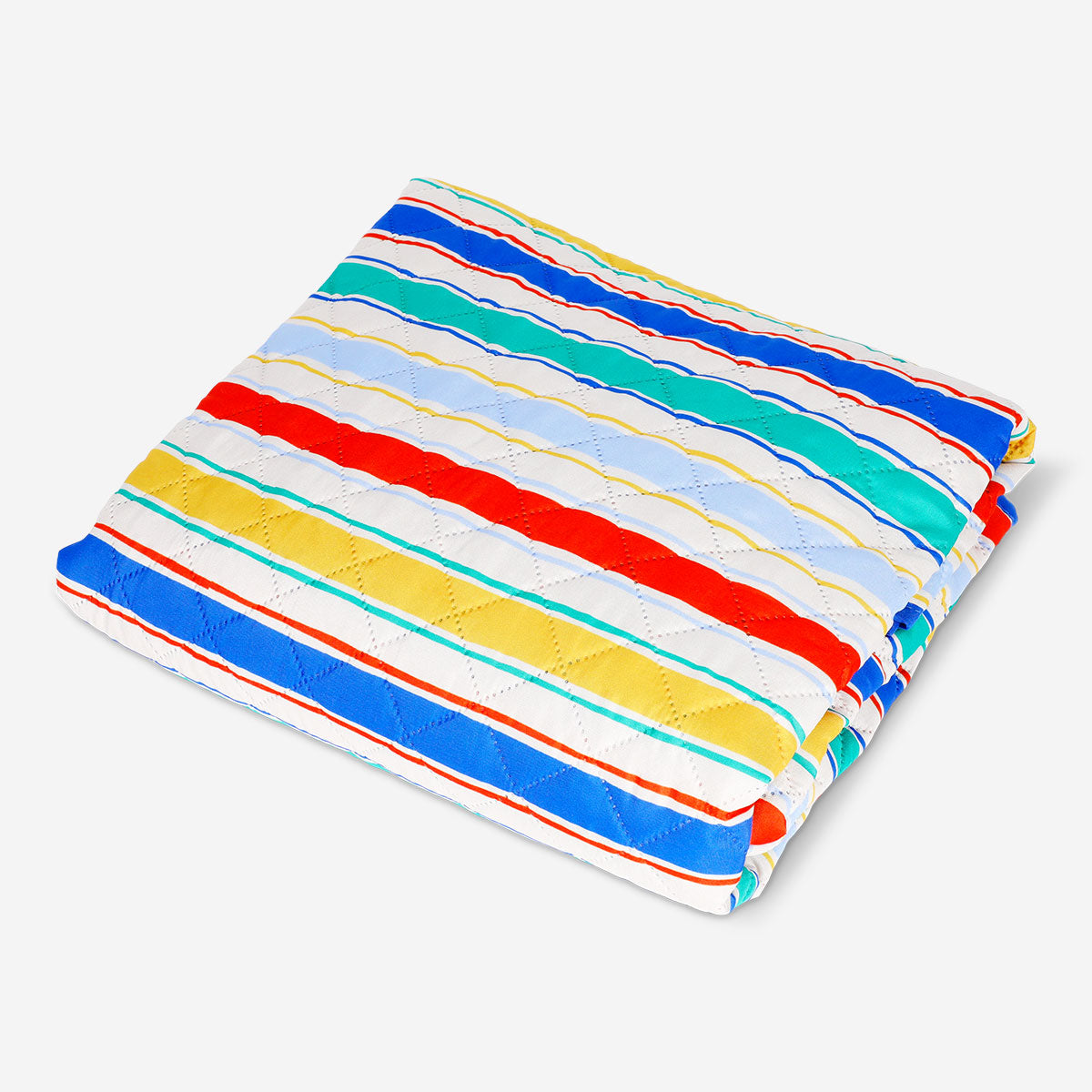 Quilted picnic blanket with stripes - 170x130 cm
