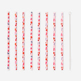 Cannucce a fragola con scovolino - 8 pz