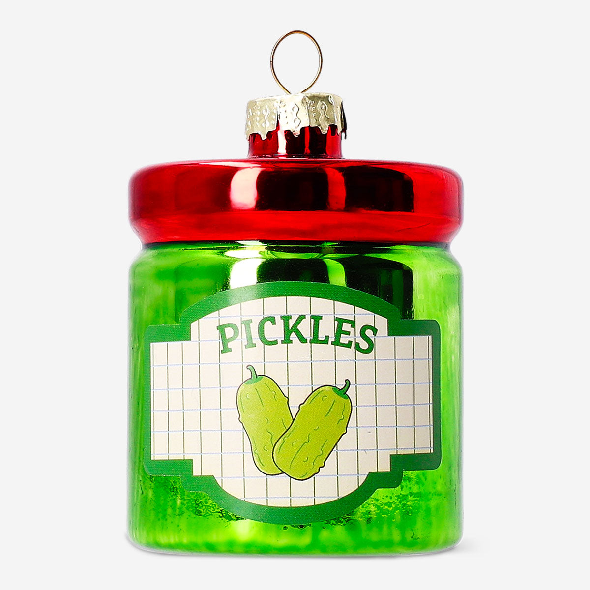 Decorative Flying Tiger Copenhagen pickle jar home ornament with a colorful, whimsical design for kitchen or display use.