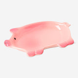 Pink pig-shaped ceramic plate, 21 cm in size, ideal for kitchen use, from Flying Tiger Copenhagen.
