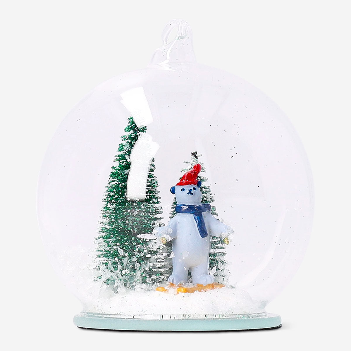 Flying Tiger Copenhagen Christmas scenery bauble for home decor, featuring festive holiday design and vibrant holiday colors.
