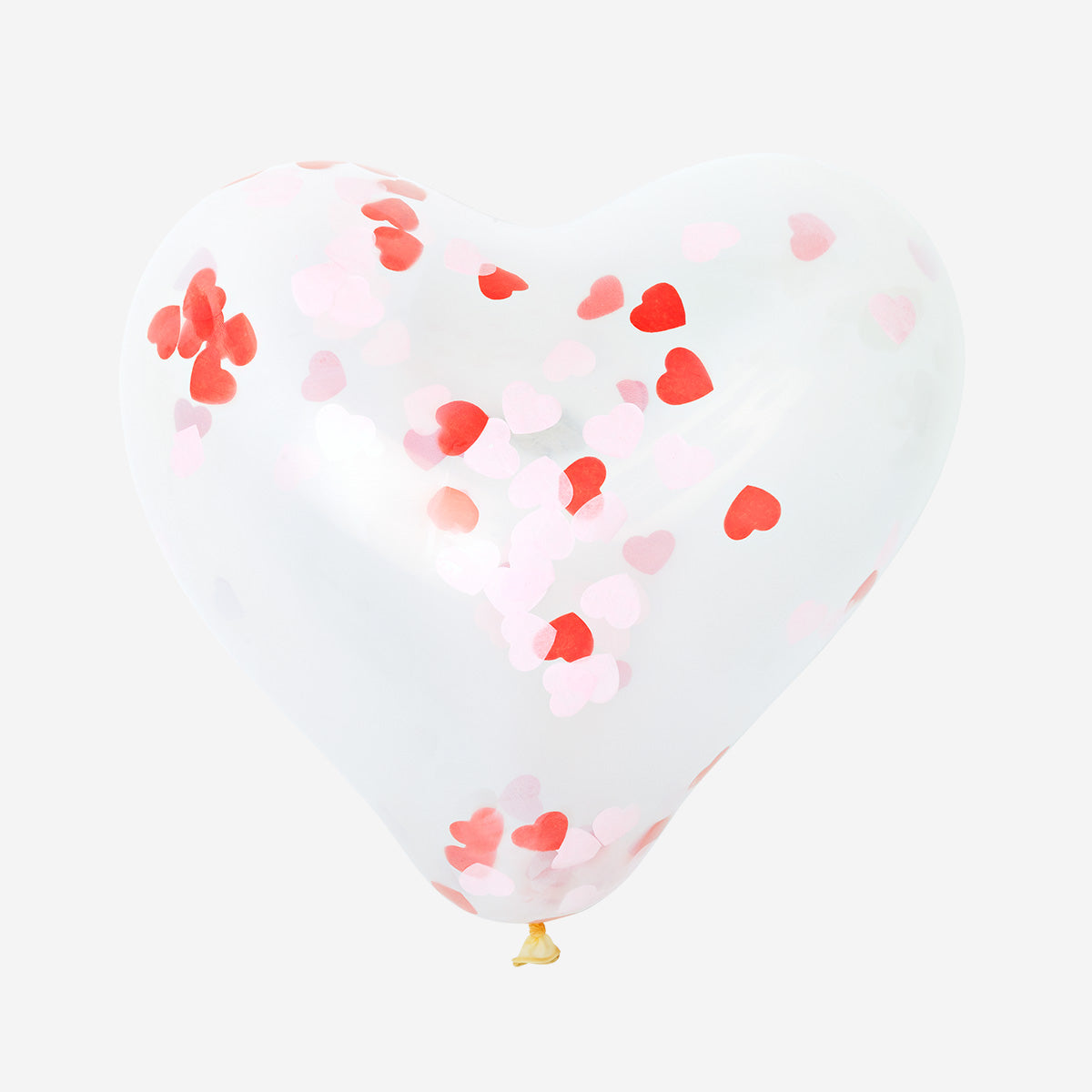 Heart balloons with confetti - 6 pcs