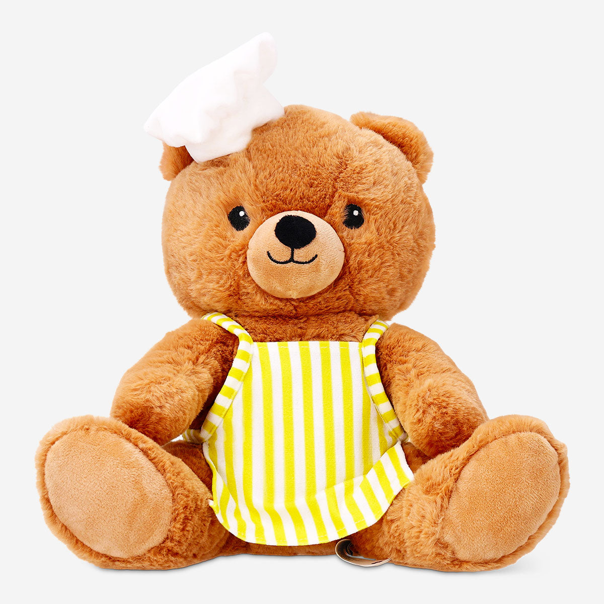 Soft plush bear chef toy from Flying Tiger Copenhagen with a chef's hat and apron, perfect for cuddling and imaginative play.