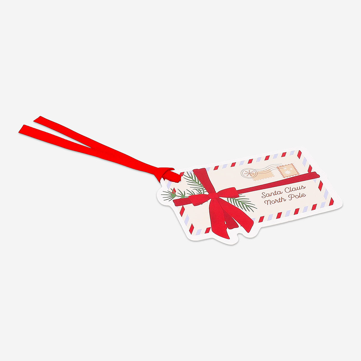 Set of four Flying Tiger Copenhagen letter gift tags with colorful, handwritten-style designs for office or gift labeling.