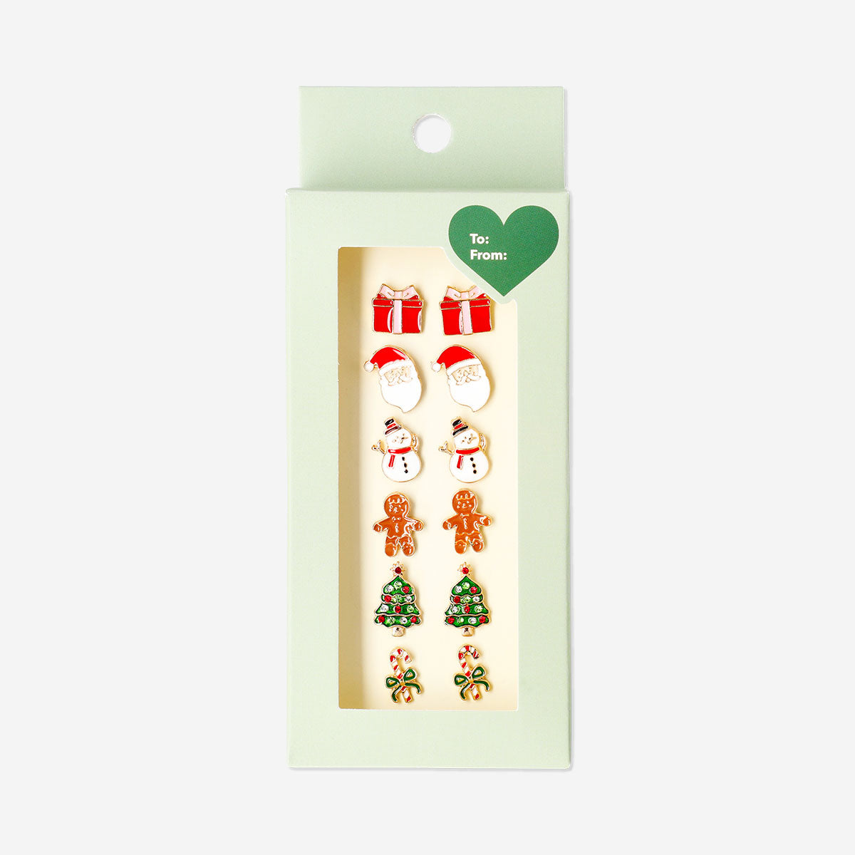 Set of ear studs - Christmas characters