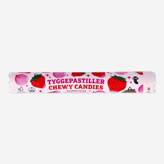 Candy chewy roll. Strawberry flavour