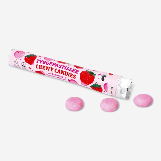 Candy chewy roll. Strawberry flavour