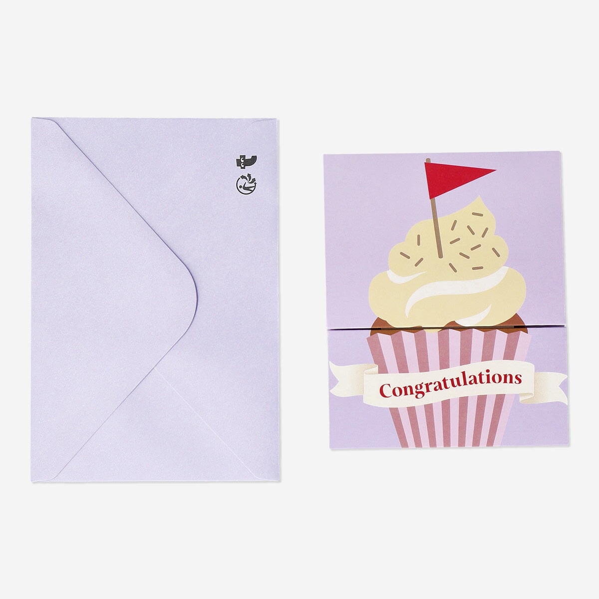 Card with cupcake motif and envelope Party Flying Tiger Copenhagen 