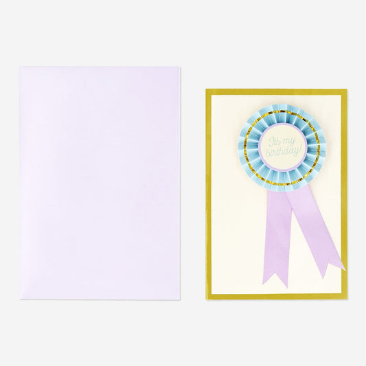 Card with envelope and birthday badge