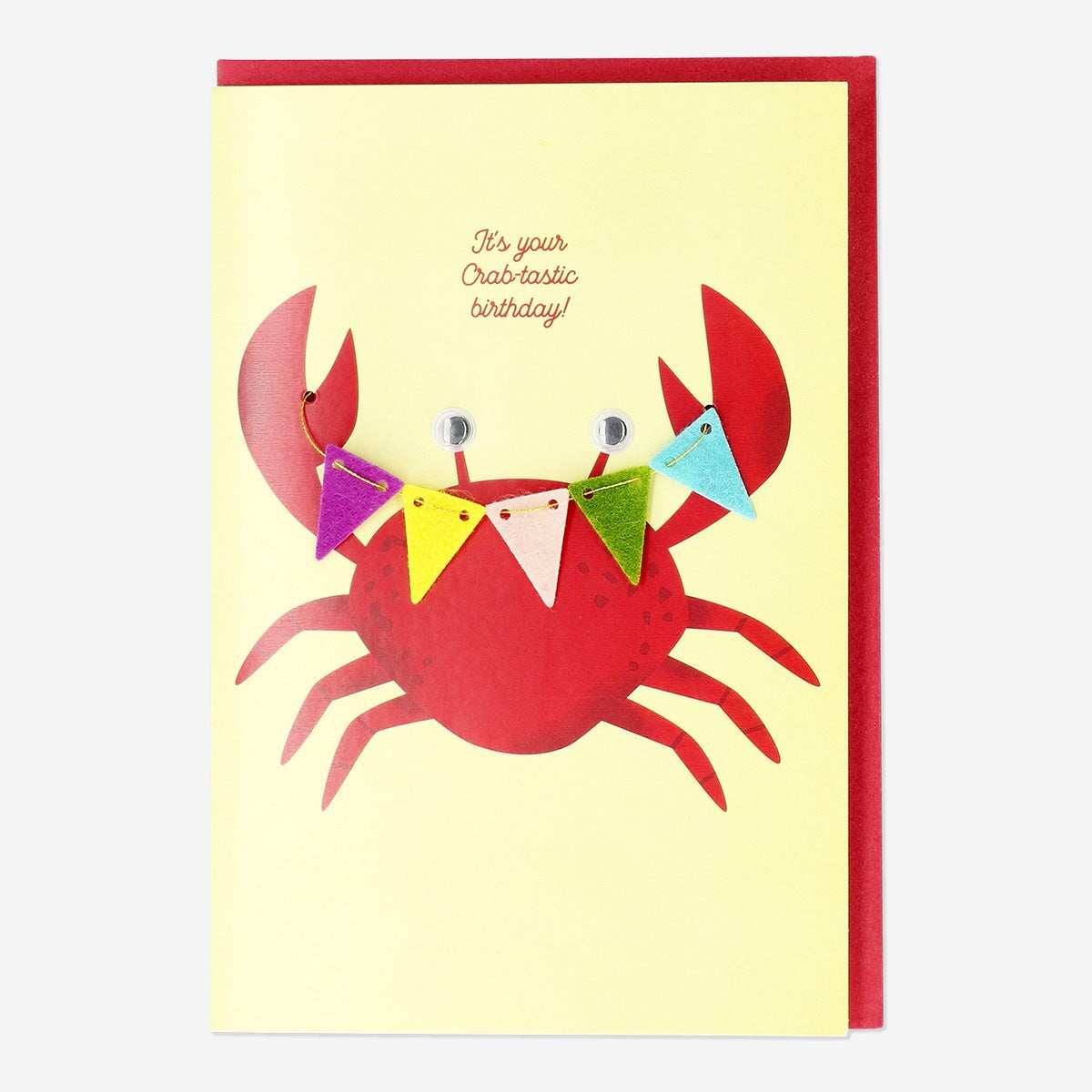 Card with envelope. Crab Party Flying Tiger Copenhagen 