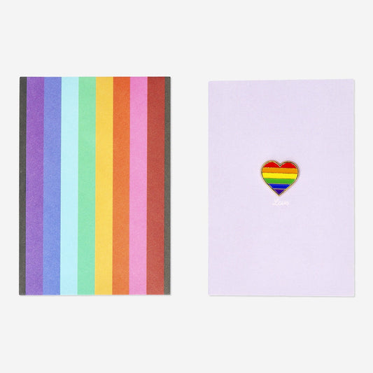 Card with envelope. Pride heart