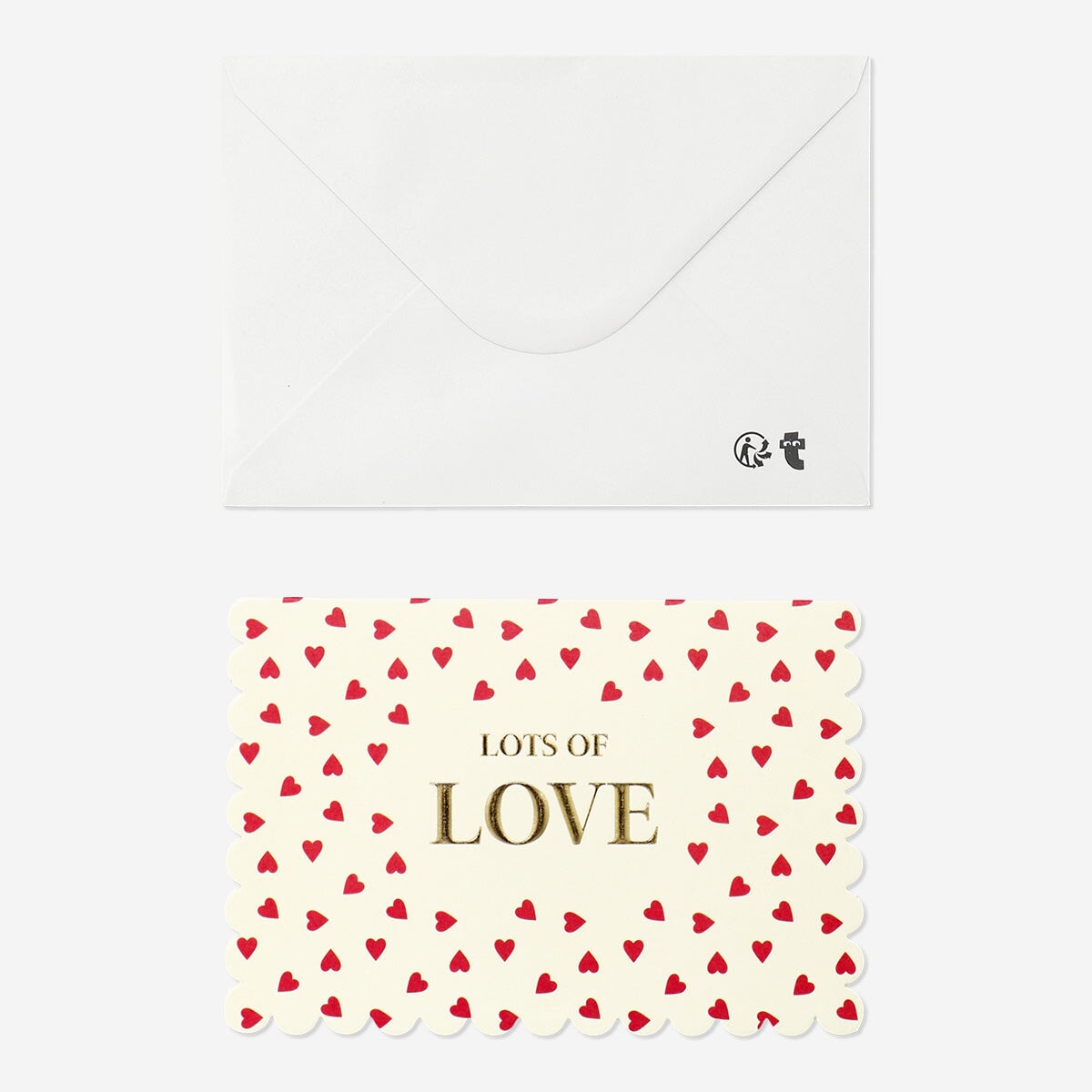 Card with hearts and envelope Party Flying Tiger Copenhagen 