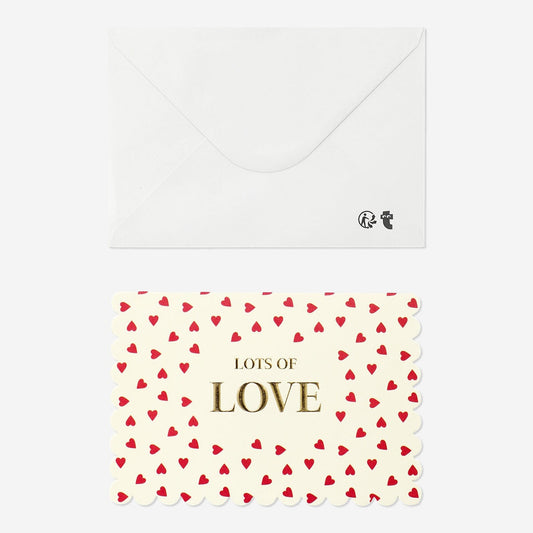 Card with hearts and envelope