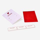 Card with love vouchers and envelope Party Flying Tiger Copenhagen 