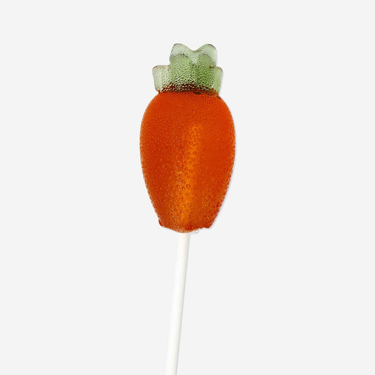 Carrot shaped lollipop