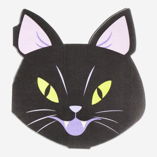 Serviettes en forme de chat - 16 pcs