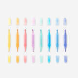 Dual tip highlighters in 2 sizes - 8 pcs