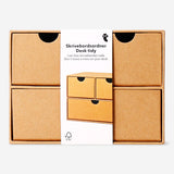 Craft paper desk tidy with 3 drawers