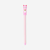 Set of four Flying Tiger Copenhagen gel pens with colorful lucky cat toppers, ideal for office or creative writing.