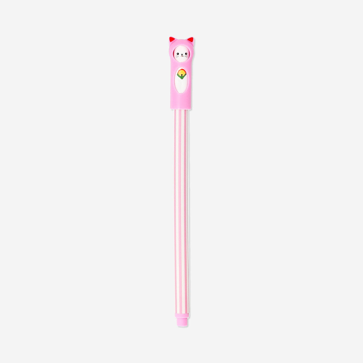 Set of four Flying Tiger Copenhagen gel pens with colorful lucky cat toppers, ideal for office or creative writing.