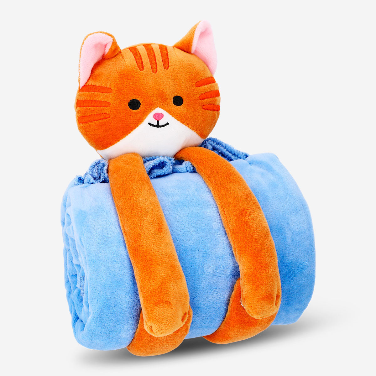 Soft plush blanket with a tabby cat design from Flying Tiger Copenhagen, perfect for cozy home decor and comfort.