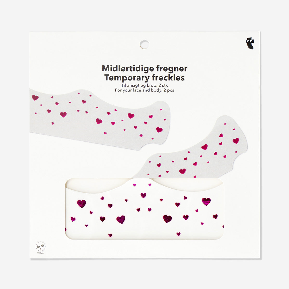 Temporary heart freckles
