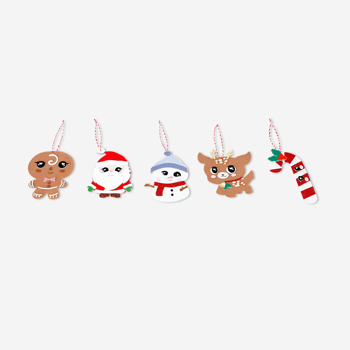 Set of 15 DIY Christmas foam figures for crafts, featuring colorful holiday-themed shapes from Flying Tiger Copenhagen.