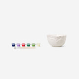 Decorative DIY hobby bowl by Flying Tiger Copenhagen, 12 cm diameter, featuring colorful patterns and a textured surface.
