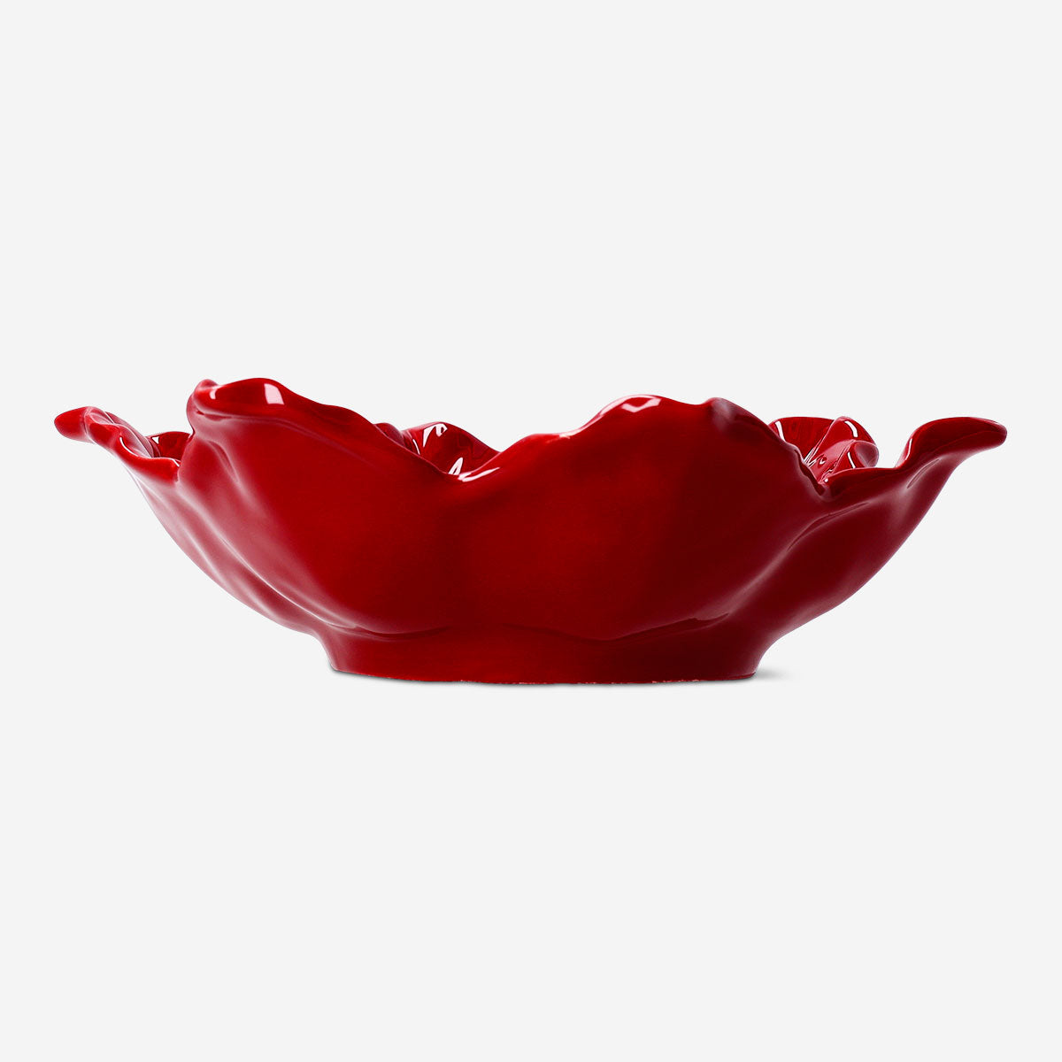 Flying Tiger Copenhagen Poinsettia flower bowl, 20 cm, decorative kitchen accessory with vibrant red poinsettia design.