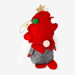 Felt elf lady hanging ornament for home decor, featuring whimsical design and detailed craftsmanship by Flying Tiger Copenhagen.
