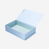 Blue floral storage box as a book - 21 cm