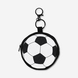 Office stationery kit with a football-themed pouch from Flying Tiger Copenhagen, featuring pens, paper, and small office supplies inside.