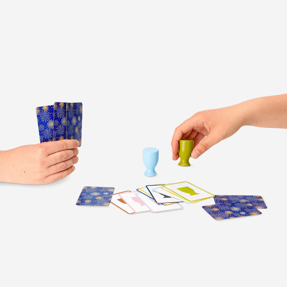 Flying Tiger Copenhagen Match and Grab card game featuring colorful cards and game components for fun family play.