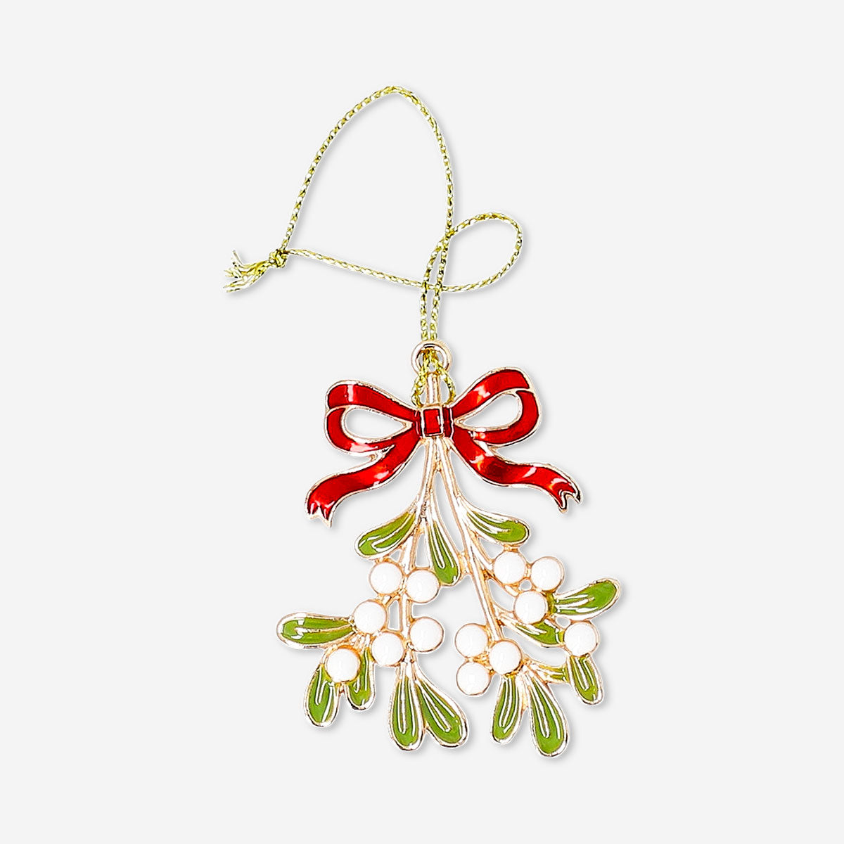 Hanging ornament - Holly in metal