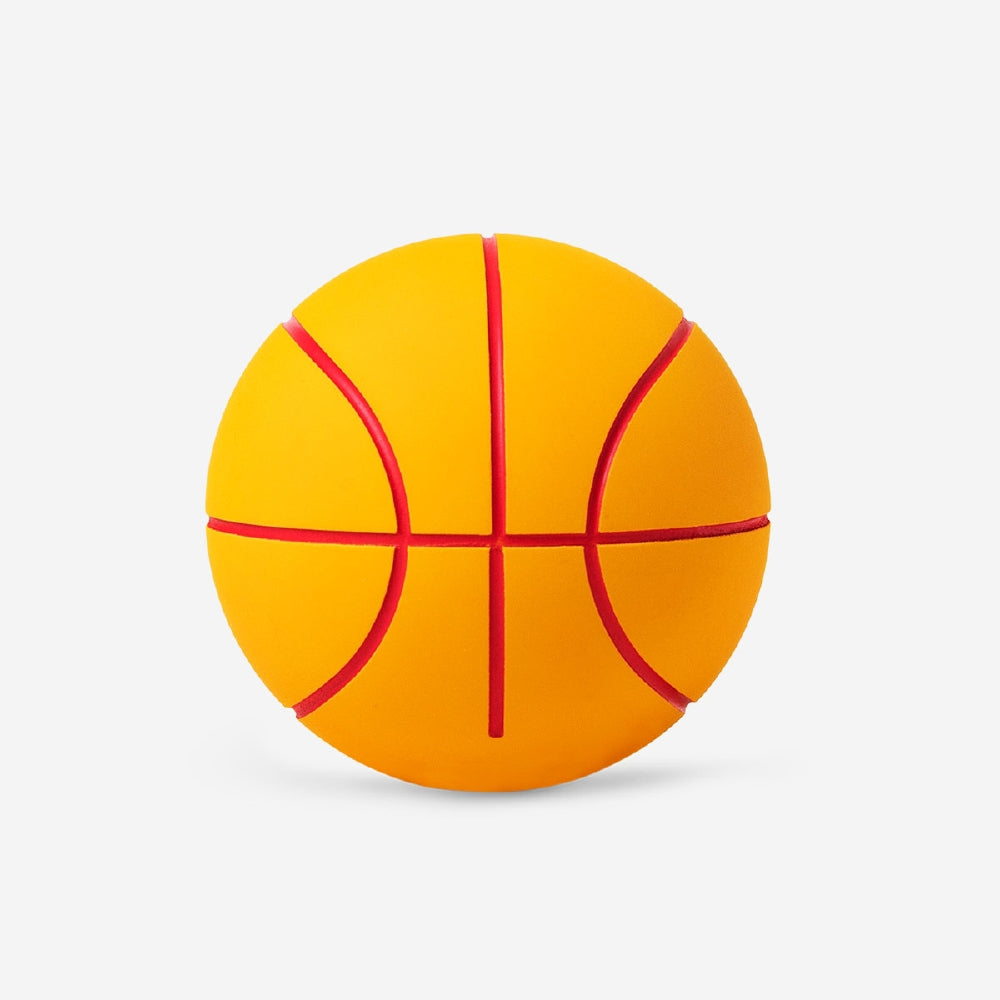 Flying Tiger Copenhagen basket bouncing ball toy, colorful rubber ball designed for bouncing and outdoor play.