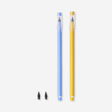 Set of two Flying Tiger Copenhagen Everlasting pencils with alloy tips, ideal for office use and writing tasks.